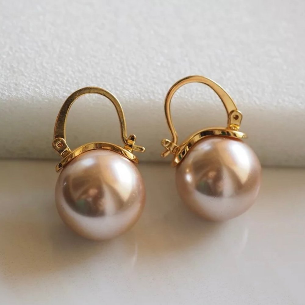 Kate Spade earrings rose gold pearl earrings - Picture 2 of 4